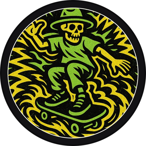 POG #101, Nose Slide Nomad, a Matte pog from the Skate series