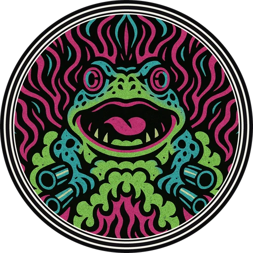 POG #104, Turbo Toad, a Matte pog from the Speed series