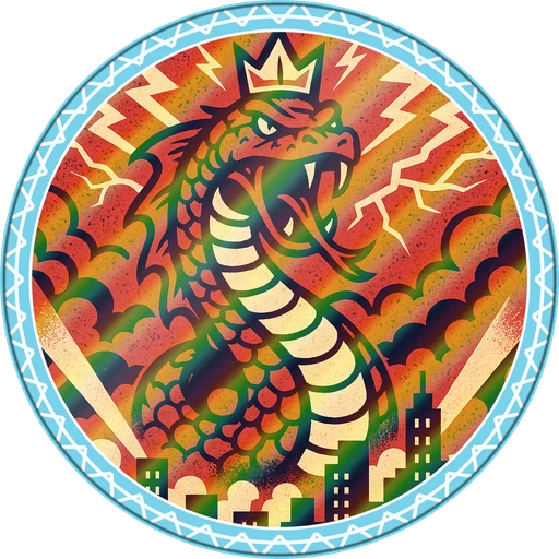 POG #105, Tidal Serpent, a Holographic pog from the Kaiju series