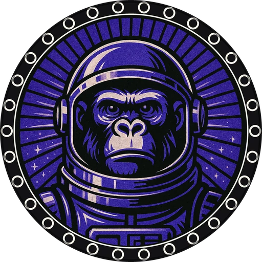 POG #112, Astronaut Ape, a Matte pog from the Cosmic series