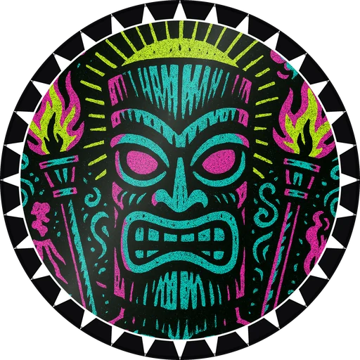 POG #114, Idol Eyes, a Gloss pog from the Tiki series
