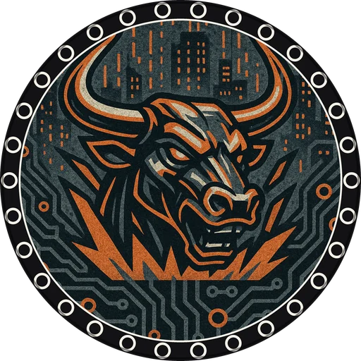 POG #116, Byte Bull, a Matte pog from the Cyber series