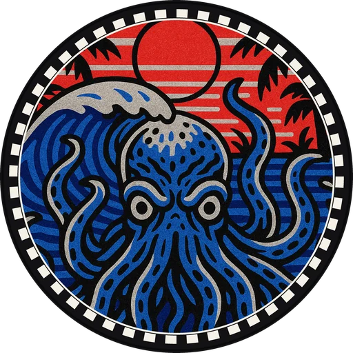 POG #118, Kelp Kraken, a Matte pog from the Surf series