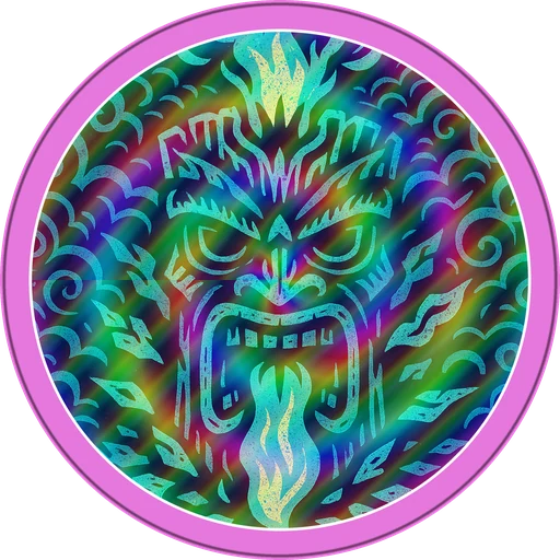 POG #119, Torch Tongue, a Prism pog from the Tiki series