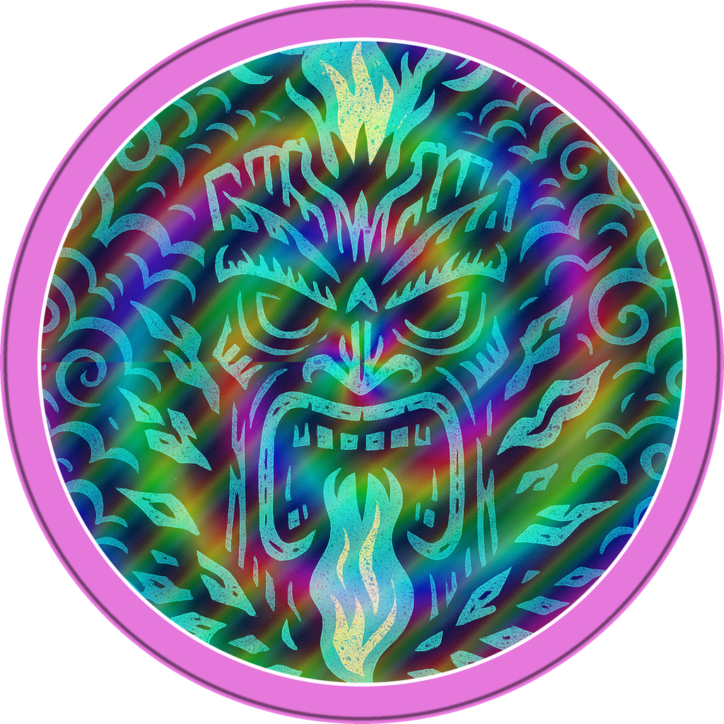 POG #119, Torch Tongue, a Prism pog from the Tiki series