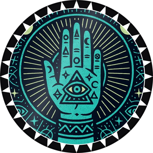 POG #125, Tarot Hand, a Gloss pog from the Mystic series