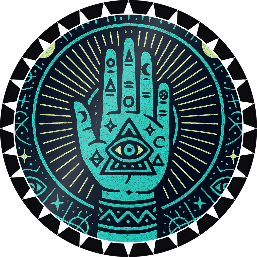 POG #125, Tarot Hand, a Gloss pog from the Mystic series