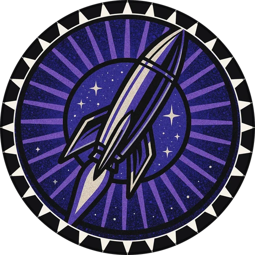 POG #127, Rocket Fin, a Matte pog from the Cosmic series