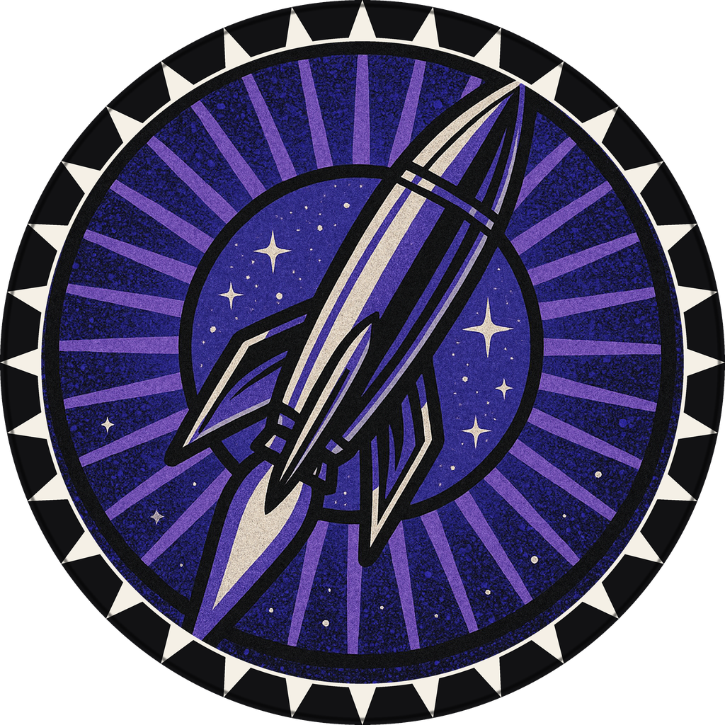 POG #127, Rocket Fin, a Matte pog from the Cosmic series