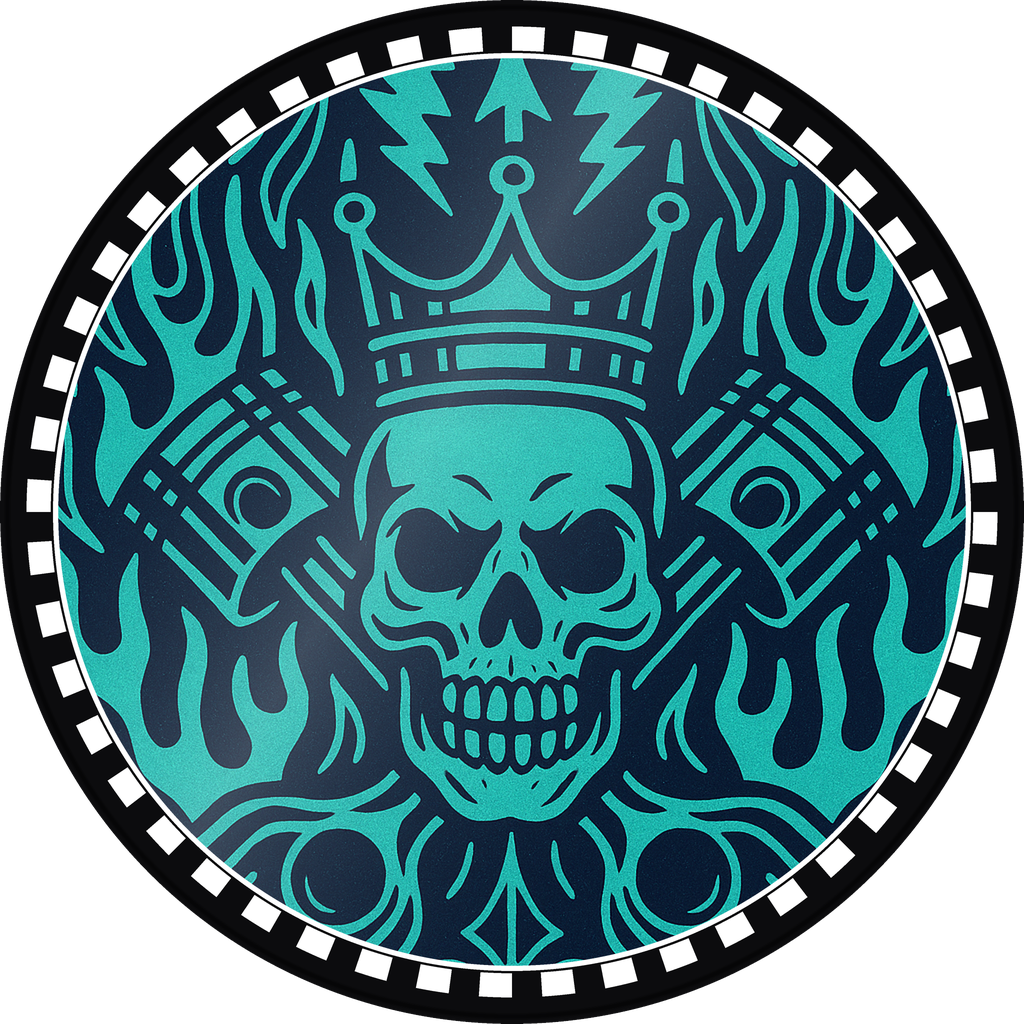 POG #129, Piston Skull, a Gloss pog from the Speed series