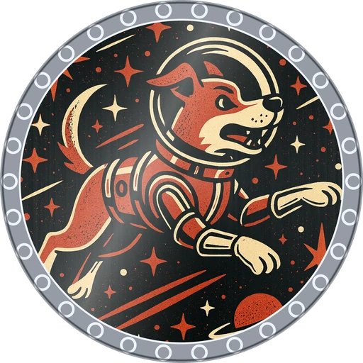 POG #132, Space Mutt, a Foil pog from the Cosmic series