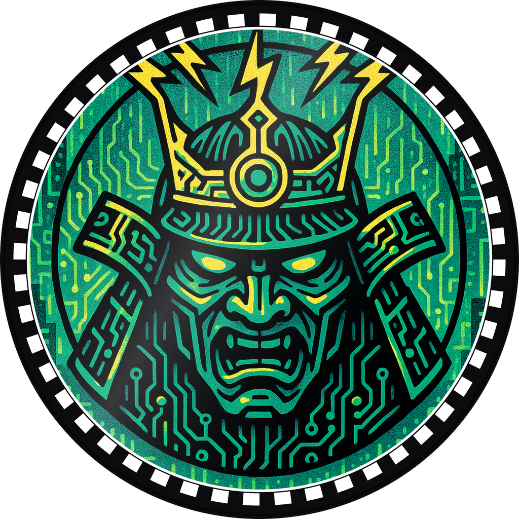 POG #133, Circuit Samurai, a Gloss pog from the Cyber series