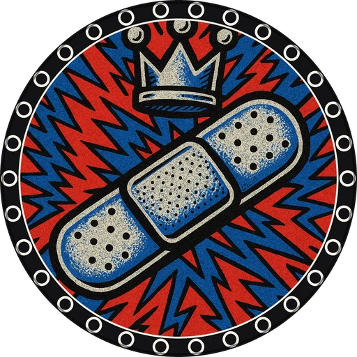 POG #134, Bail Bandage, a Matte pog from the Skate series
