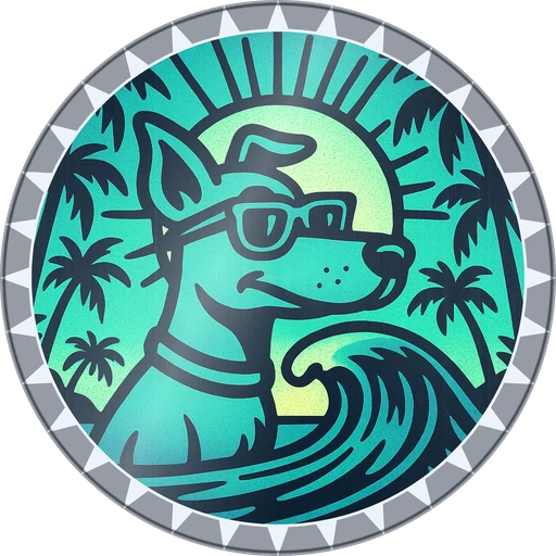POG #140, Dawn Patrol Dog, a Foil pog from the Surf series