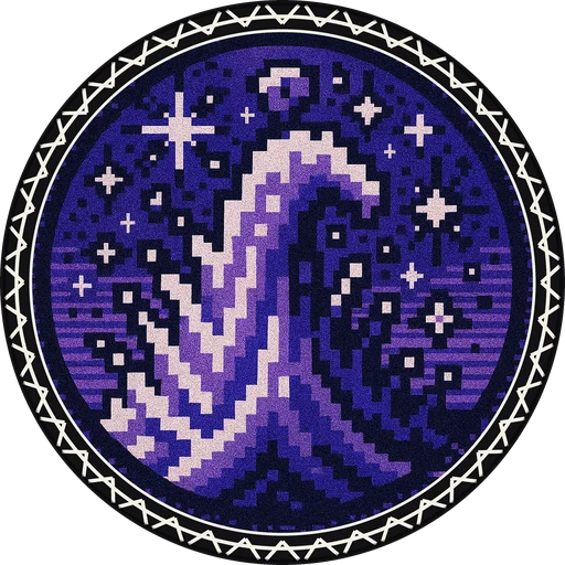 POG #141, Pixel Wave, a Matte pog from the Arcade series