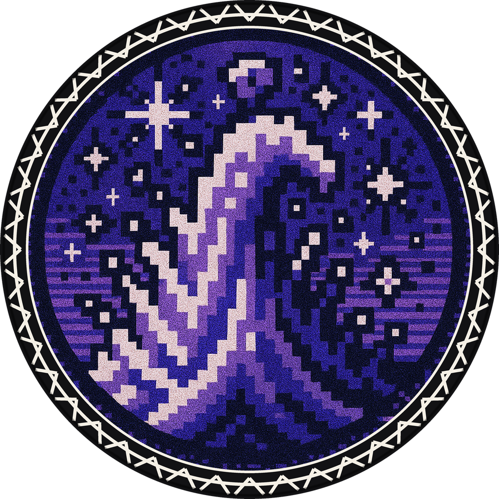 POG #141, Pixel Wave, a Matte pog from the Arcade series