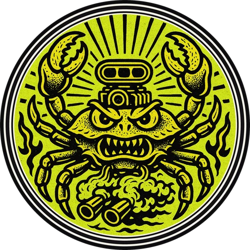 POG #144, Chassis Crab, a Matte pog from the Speed series