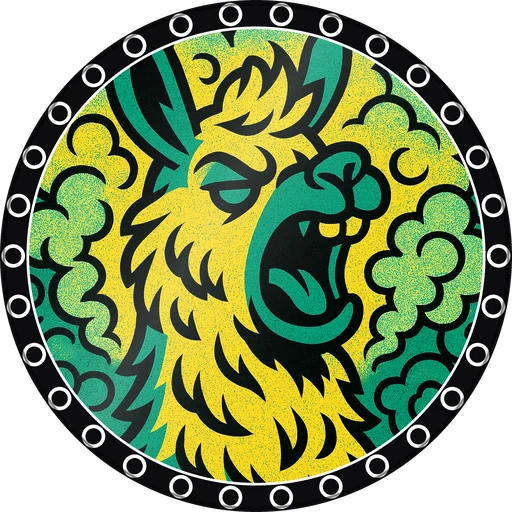 POG #148, Loud Llama, a Gloss pog from the Critter series