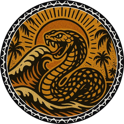 POG #150, Shore Break Snake, a Matte pog from the Surf series
