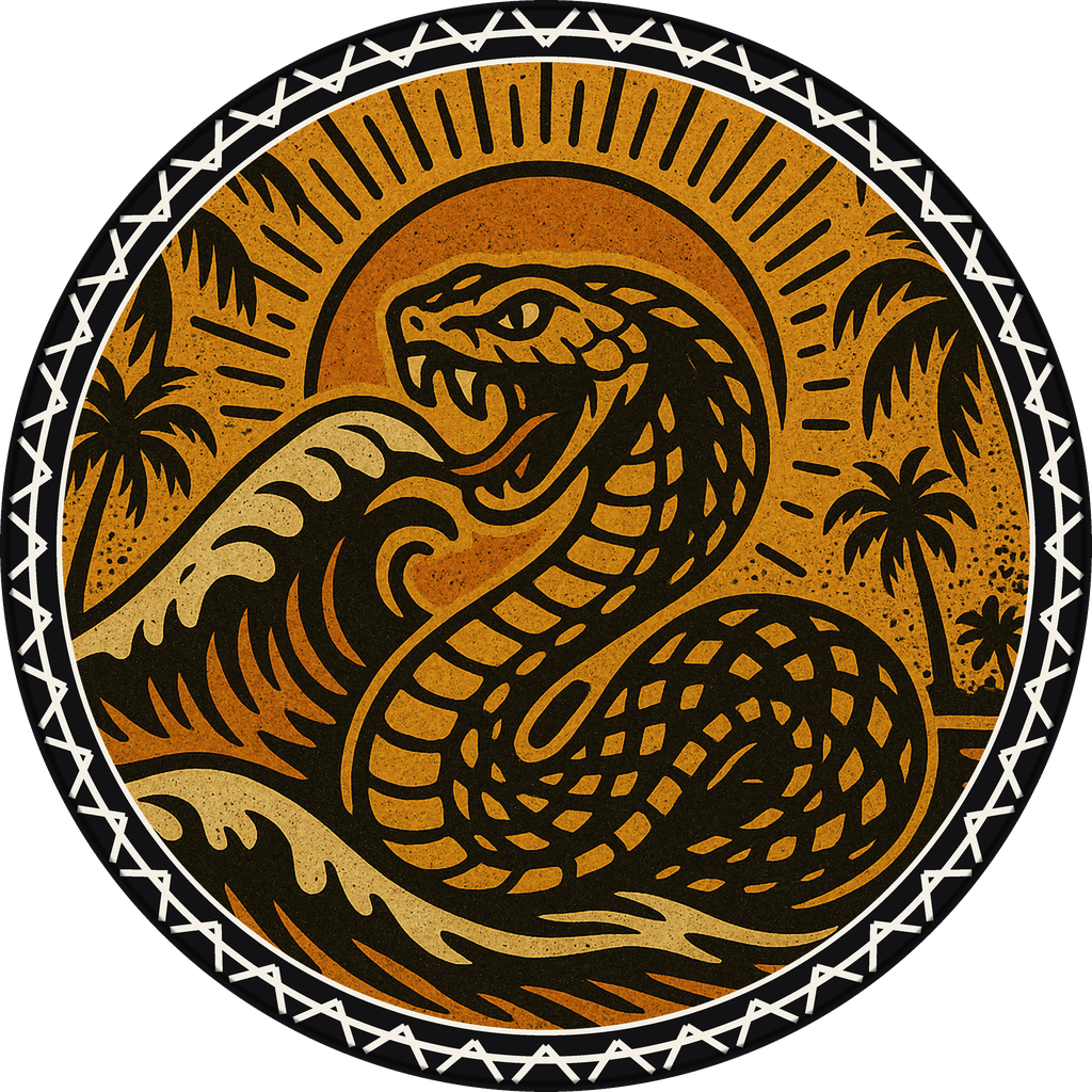 POG #150, Shore Break Snake, a Matte pog from the Surf series