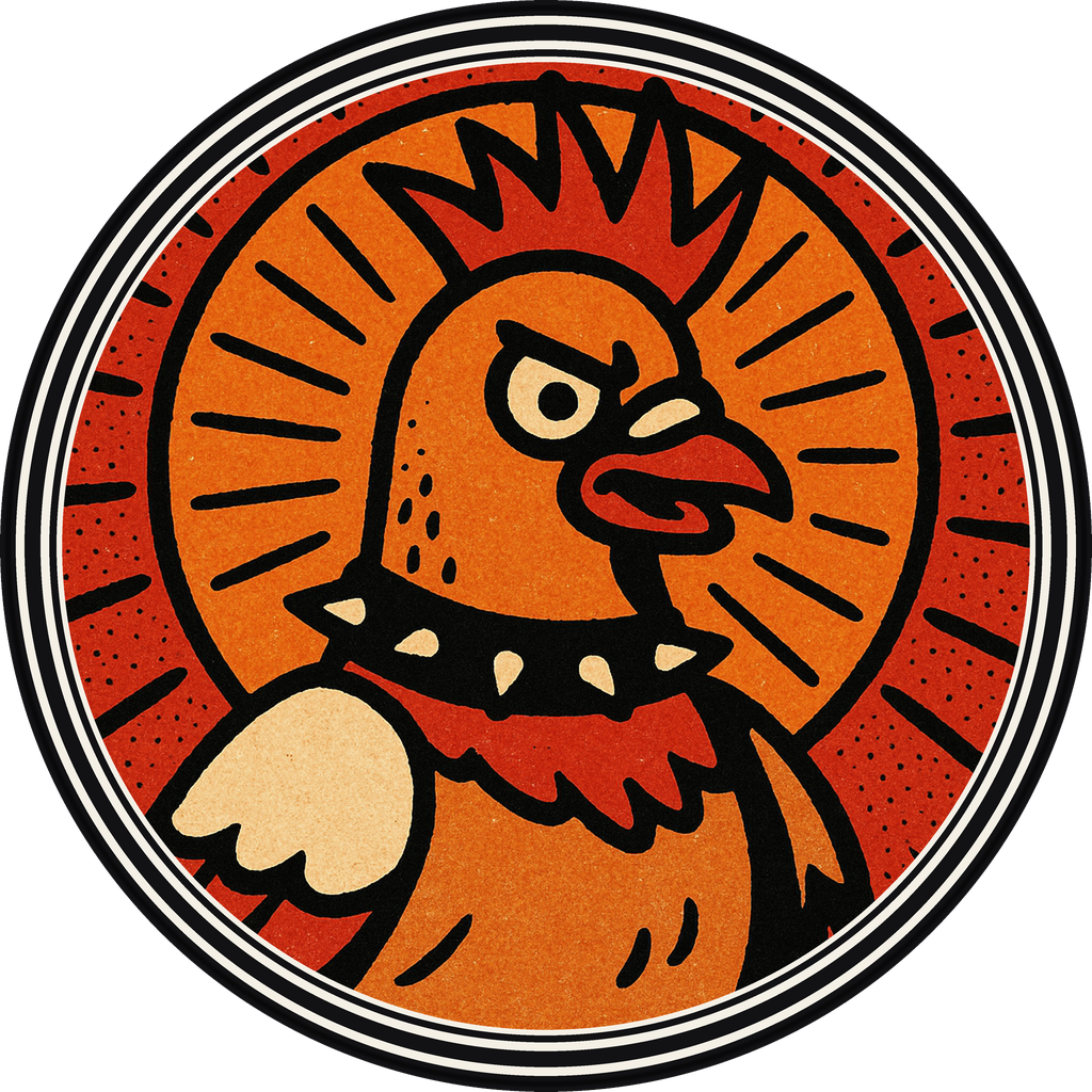 POG #151, Punk Pigeon, a Matte pog from the Critter series