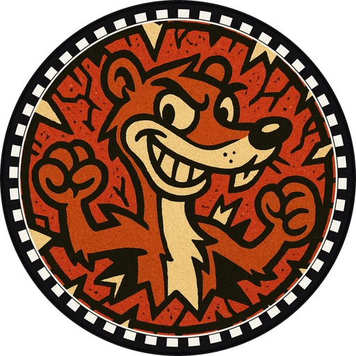 POG #152, Wisecrack Weasel, a Matte pog from the Critter series