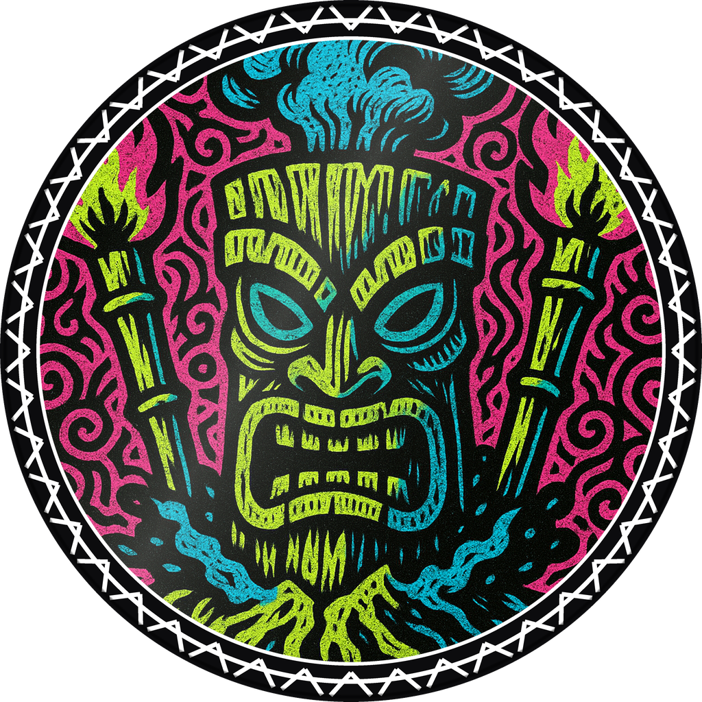POG #153, Bamboo Beast, a Gloss pog from the Tiki series