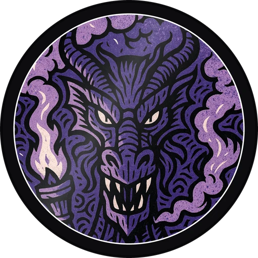 POG #157, Island Wyrm, a Gloss pog from the Tiki series