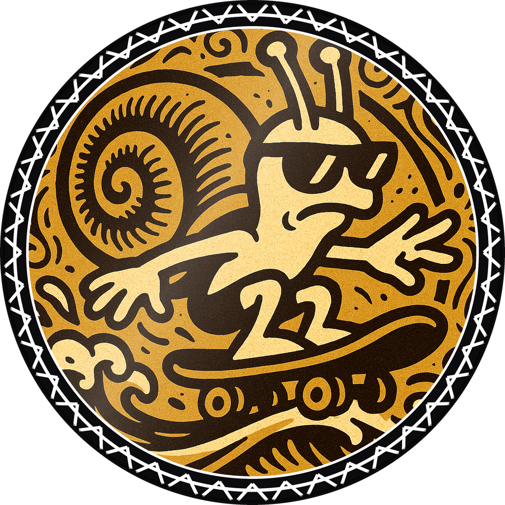 POG #163, Slacker Snail, a Gloss pog from the Critter series