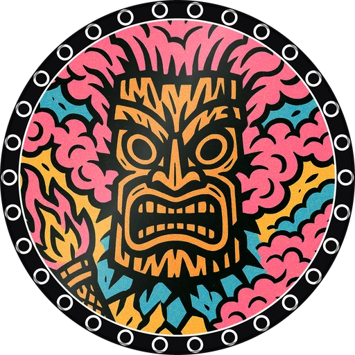 POG #167, Smoke Spirit, a Gloss pog from the Tiki series