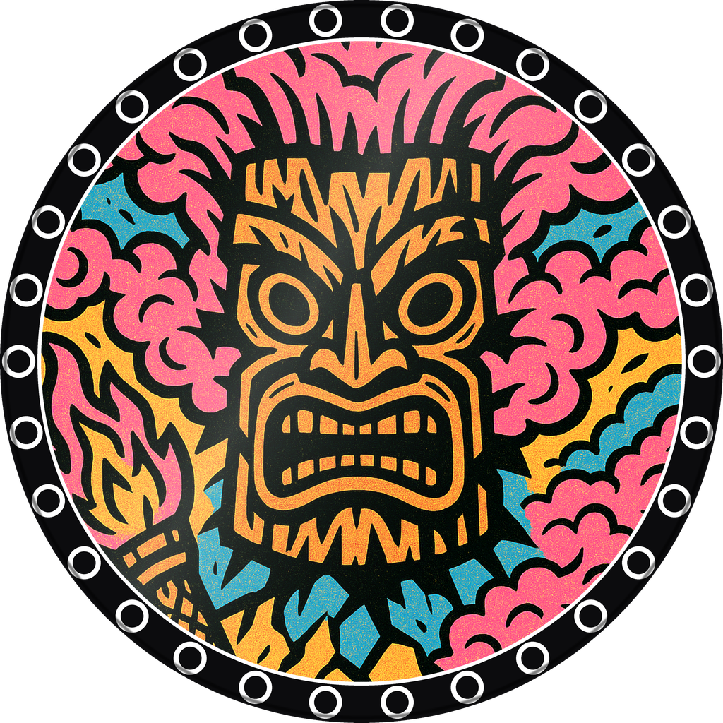 POG #167, Smoke Spirit, a Gloss pog from the Tiki series