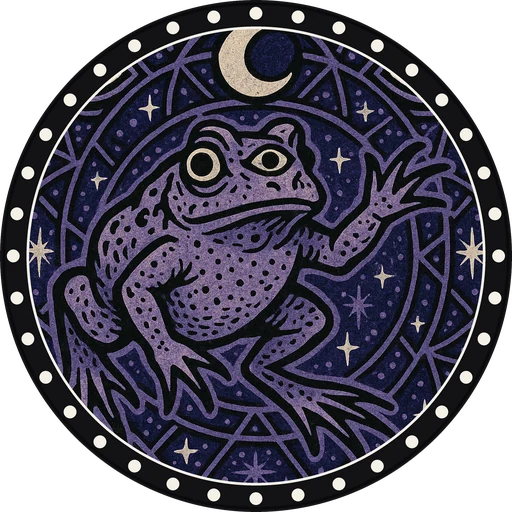 POG #173, Third Eye Toad, a Matte pog from the Mystic series