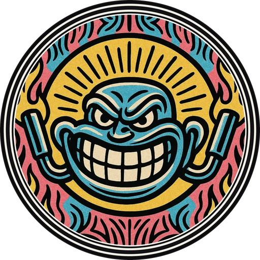 POG #176, Chrome Bumper Grin, a Matte pog from the Speed series