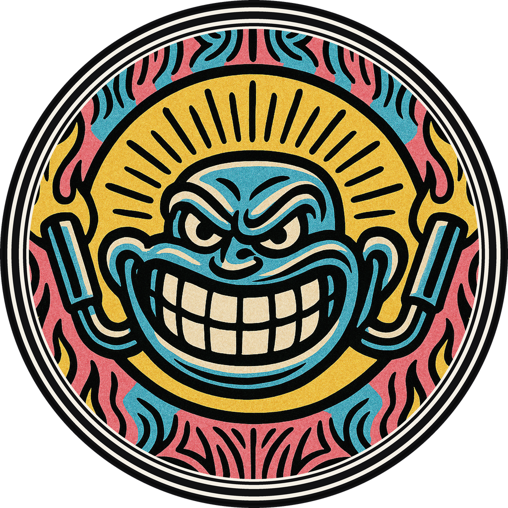 POG #176, Chrome Bumper Grin, a Matte pog from the Speed series