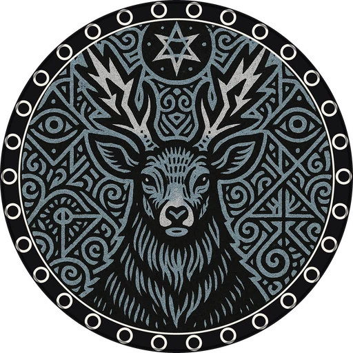 POG #177, Star Chart Stag, a Matte pog from the Mystic series