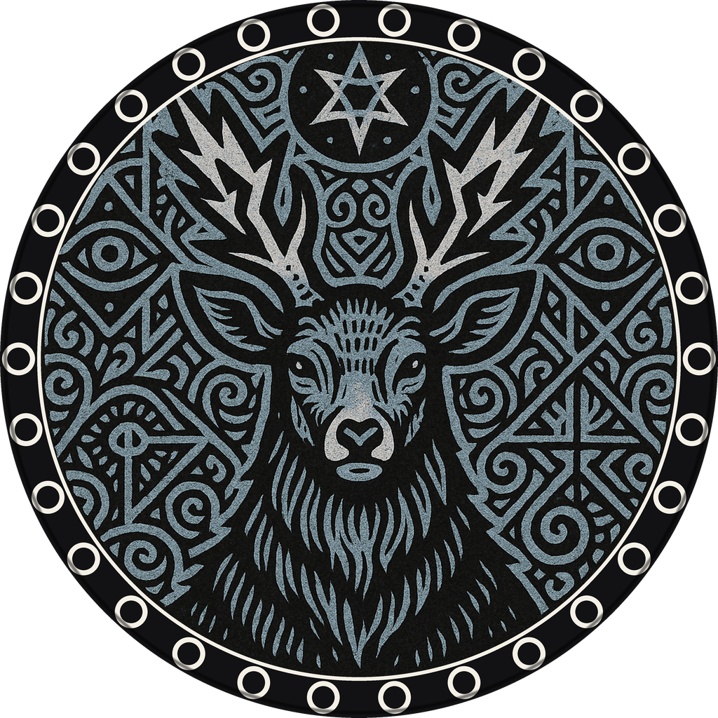 POG #177, Star Chart Stag, a Matte pog from the Mystic series