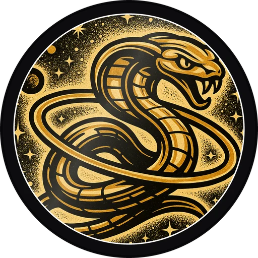 POG #18, Orbit Snake, a Gloss pog from the Cosmic series