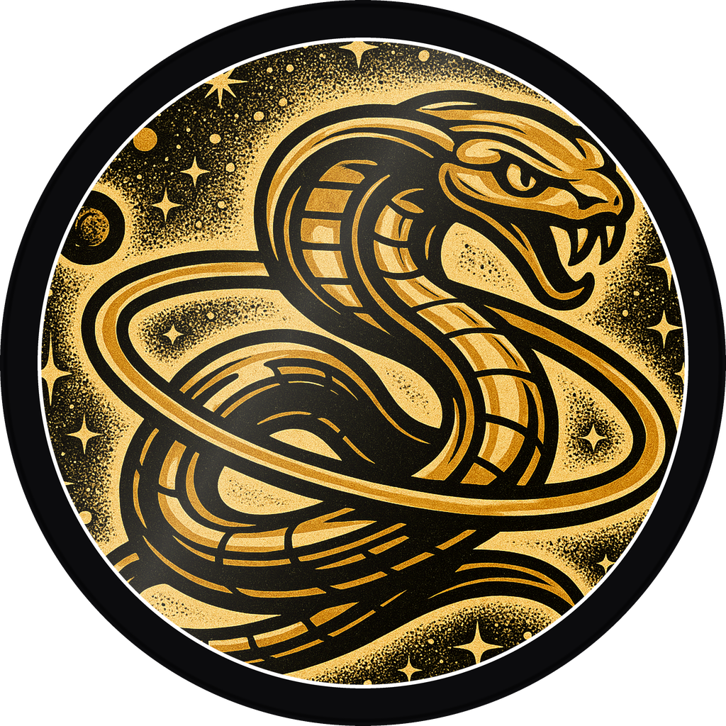 POG #18, Orbit Snake, a Gloss pog from the Cosmic series