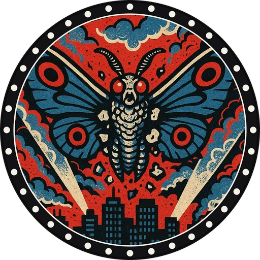POG #180, Thunder Moth, a Matte pog from the Kaiju series