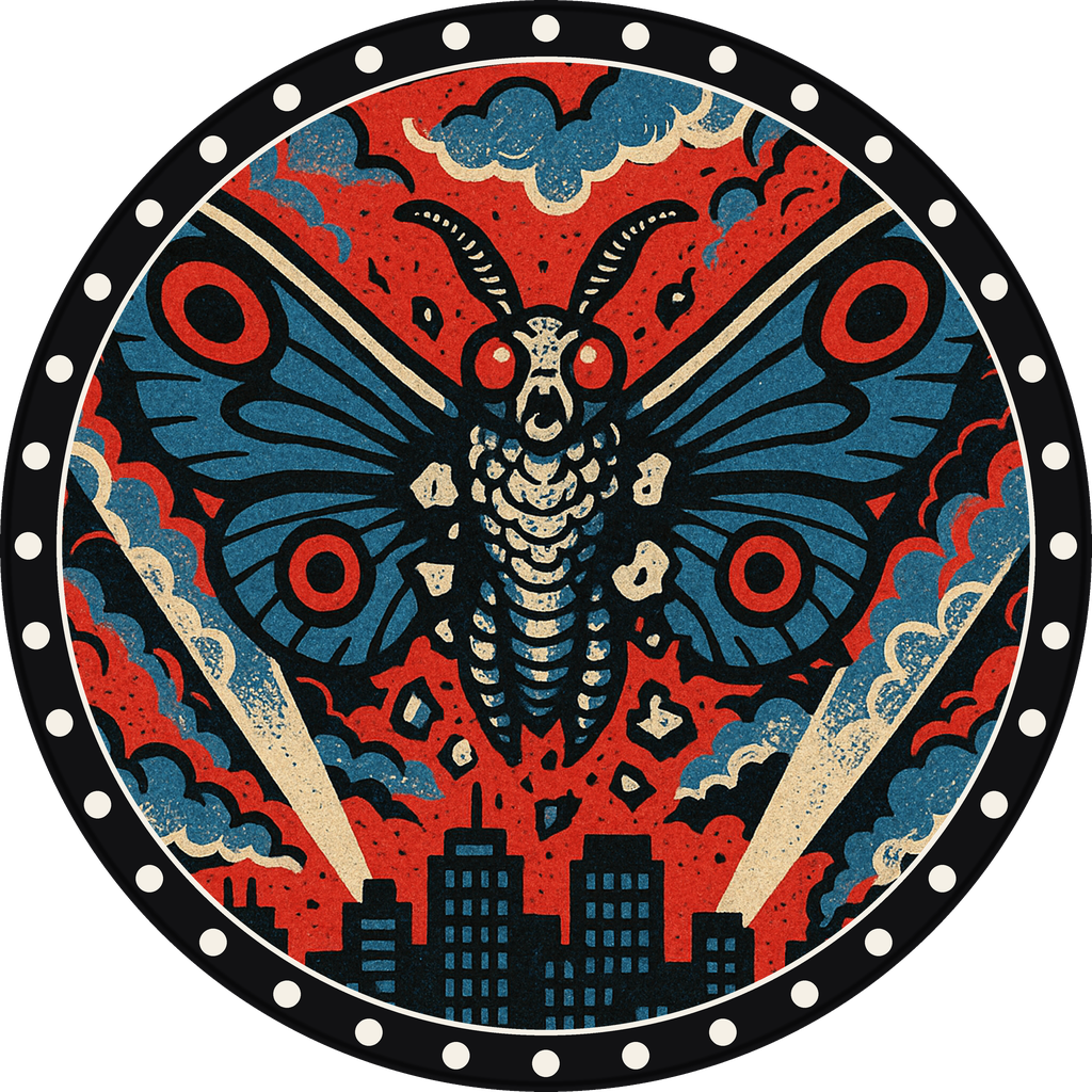 POG #180, Thunder Moth, a Matte pog from the Kaiju series