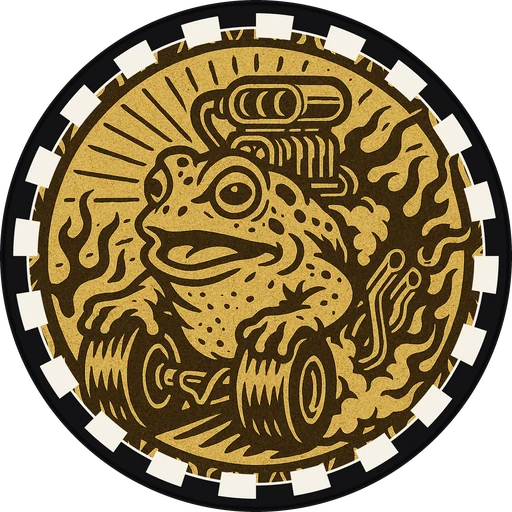 POG #182, Turbo Toad, a Matte pog from the Speed series