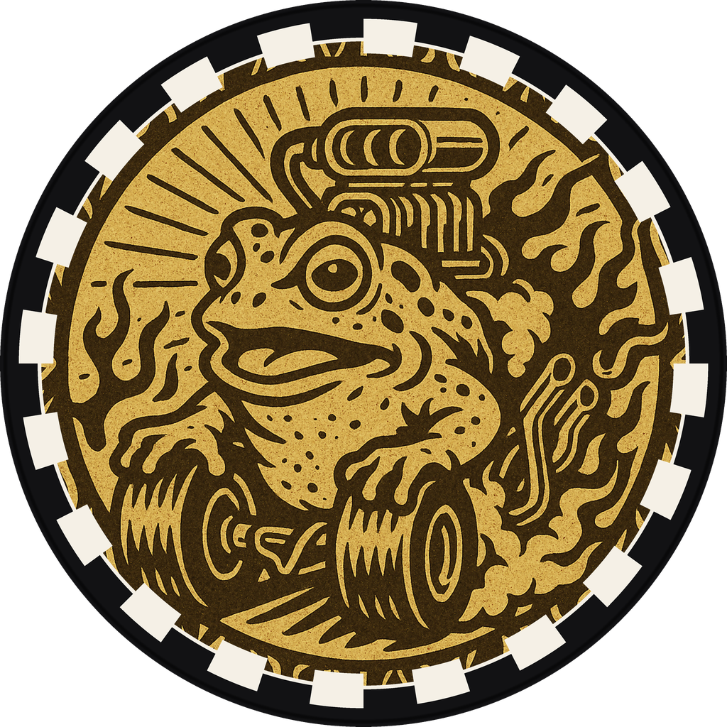 POG #182, Turbo Toad, a Matte pog from the Speed series