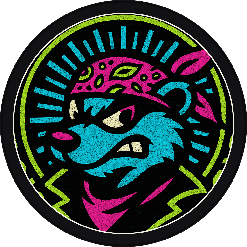 POG #185, Bandana Badger, a Matte pog from the Critter series