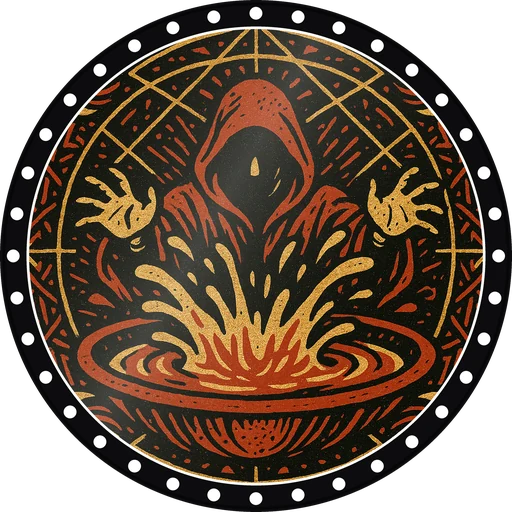 POG #186, Scrying Pool, a Gloss pog from the Mystic series