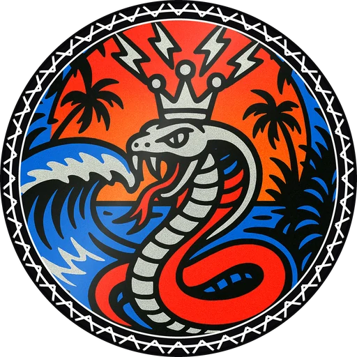 POG #187, Shore Break Snake, a Gloss pog from the Surf series