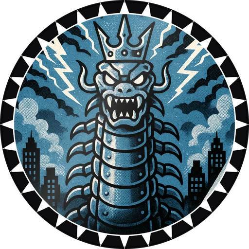 POG #189, Iron Centipede, a Gloss pog from the Kaiju series