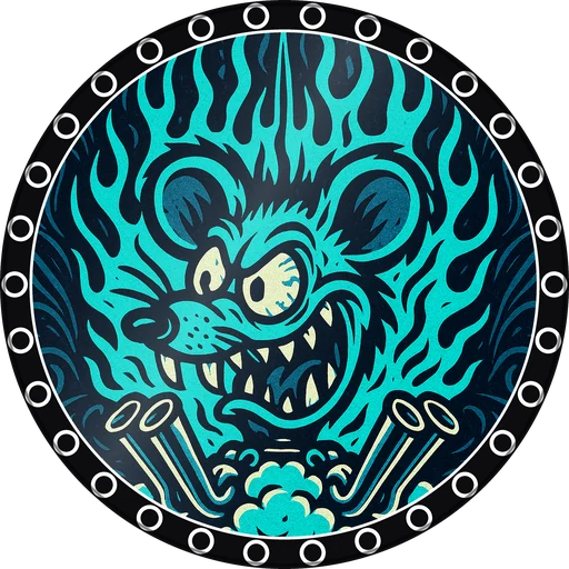 POG #191, Redline Rat, a Gloss pog from the Speed series