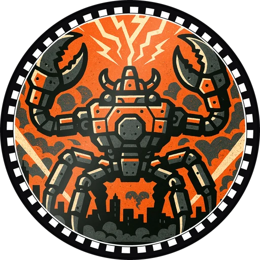 POG #198, Mech Crab, a Gloss pog from the Kaiju series