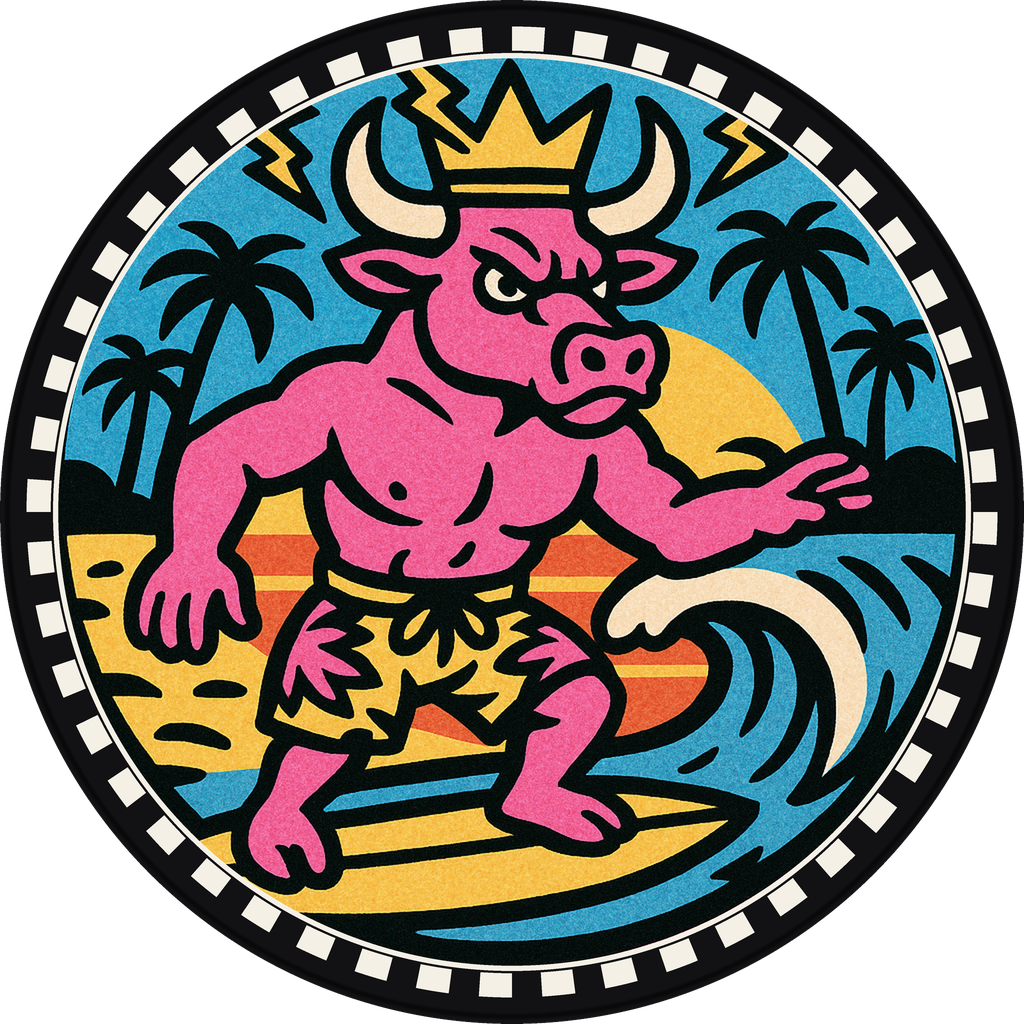 POG #2, Board Shorts Bull, a Matte pog from the Surf series