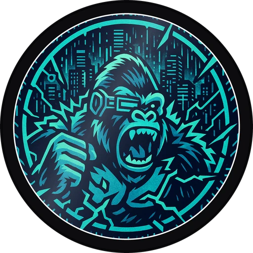 POG #200, Uplink Ape, a Gloss pog from the Cyber series